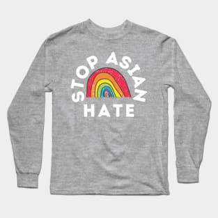 Stop Asian Hate - Rainbow Long Sleeve T-Shirt